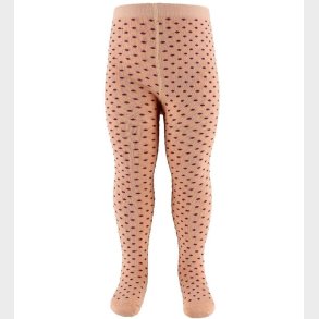 Fuzzies Strmpebukser - Lys Fersken m. Bordeaux Prikker