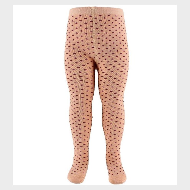 Fuzzies Str�mpebukser - Lys Fersken m. Bordeaux Prikker