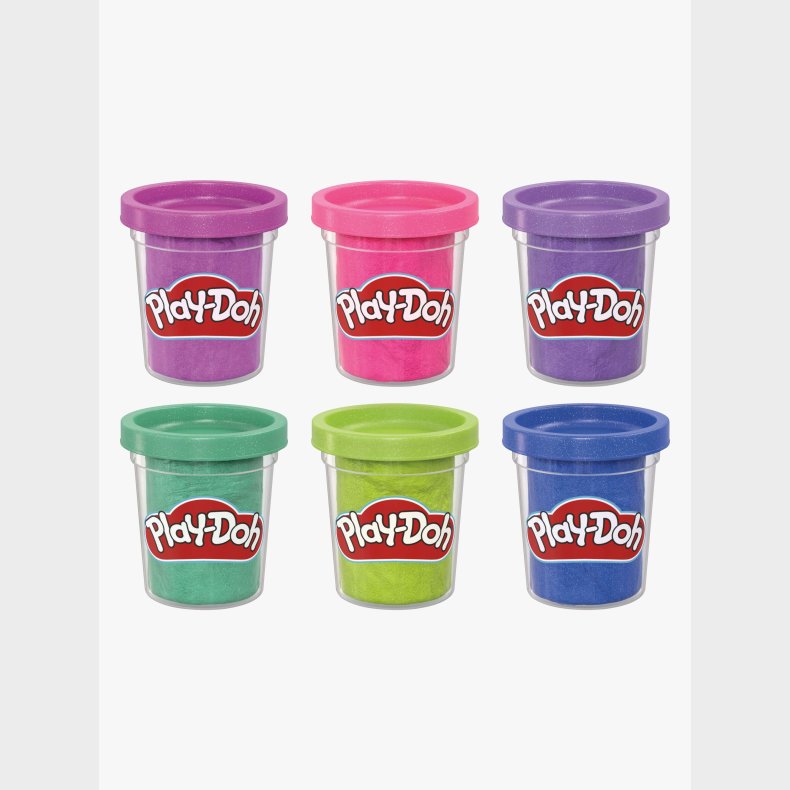 Play-Doh Glitrende Modellervoks 6-pak
