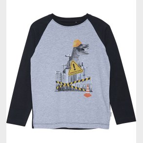 Minymo Bluse - Tap Shoe m. Dinosaur