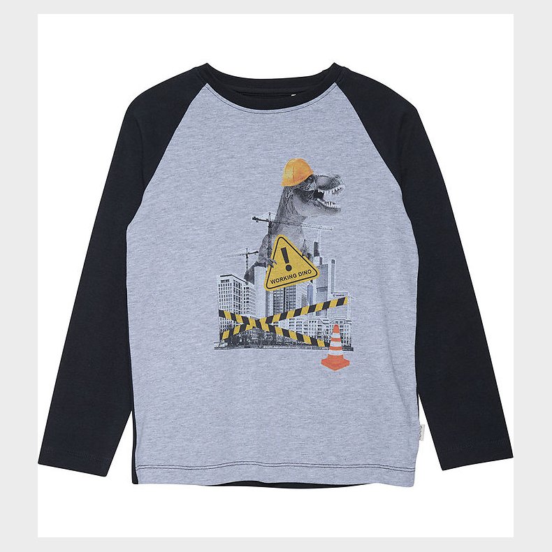 Minymo Bluse - Tap Shoe m. Dinosaur