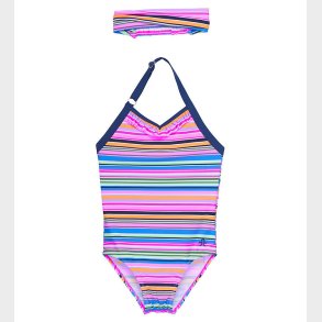 Color Kids Badedragt m. Hrbnd - Azure Blue