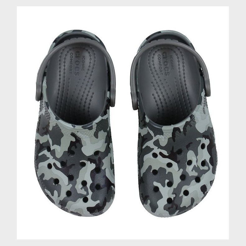 Crocs Sandaler - Classic Camo Clog K - Sort/Gr
