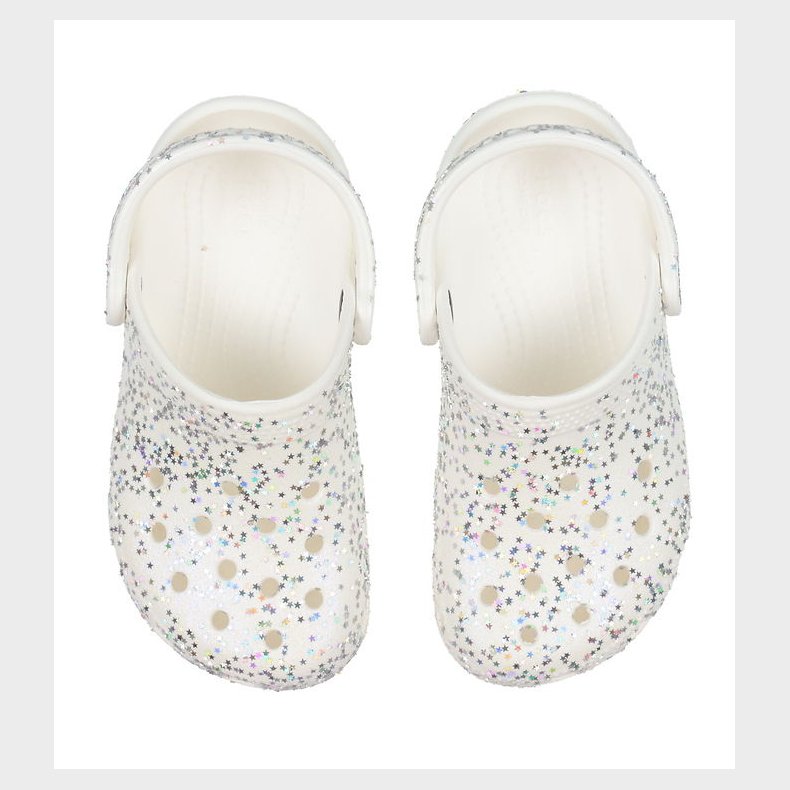 Crocs Sandaler - Classic Starry Glitter Clog K - Hvid
