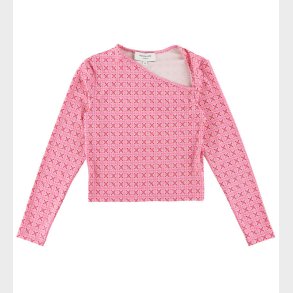 Rosemunde Bluse - Cropped - Pink Tile Print