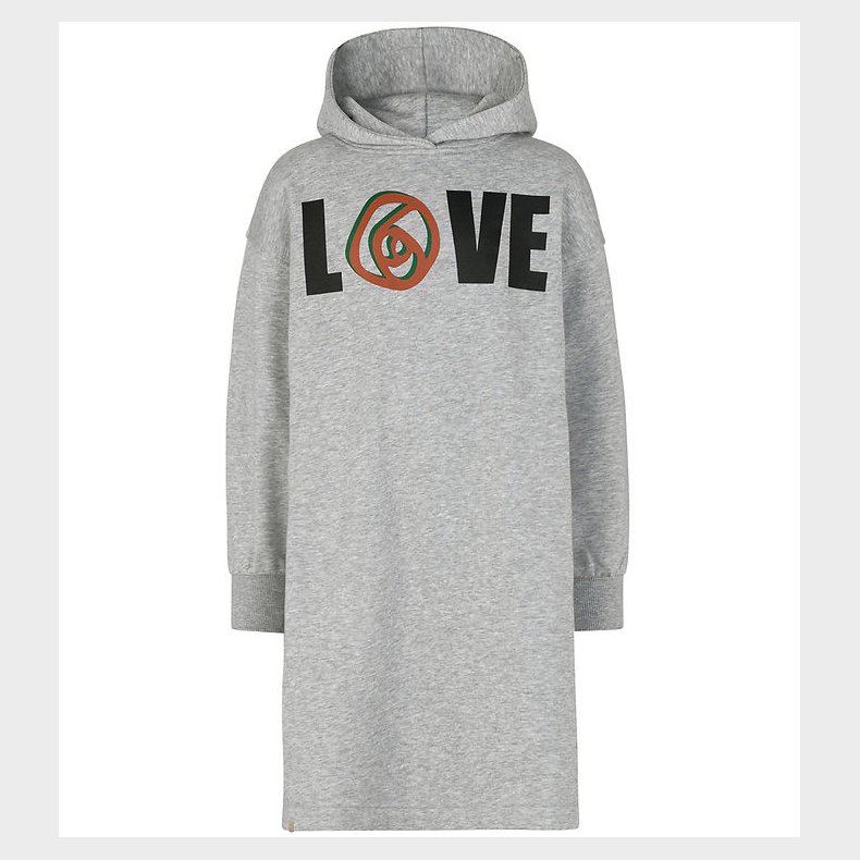 Rosemunde Sweatkjole - Light Grey Logo Print