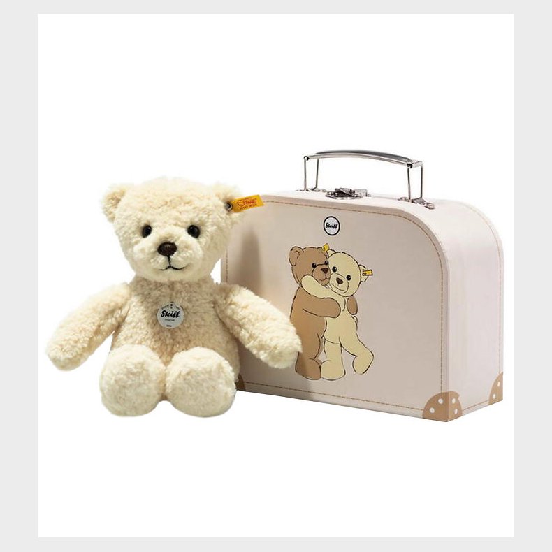 Steiff Bamse - 21 cm. - Mila Teddy Bear - In Suitcase - Vanilla