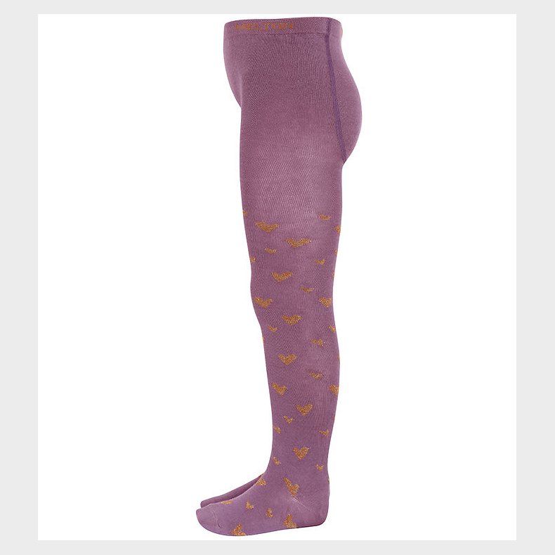 Melton Strmpebukser - Hearts Tights - Grape Shake