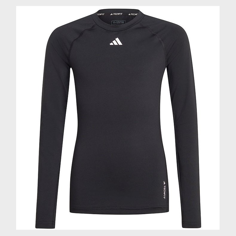 adidas Performance Bluse - U TF LS TEE - Sort/Hvid