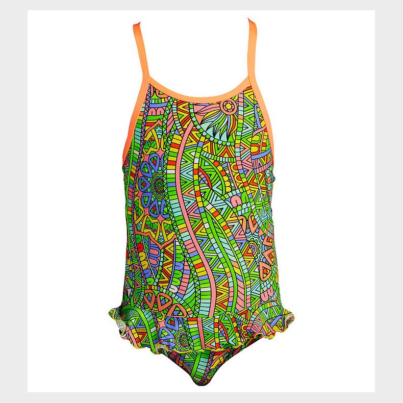 Funkita Badedragt - UV50+ - Belted Frill - Minty Mixer