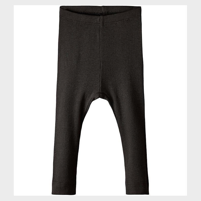 Name It Leggings - Rib - Noos - NbnKab - Sort