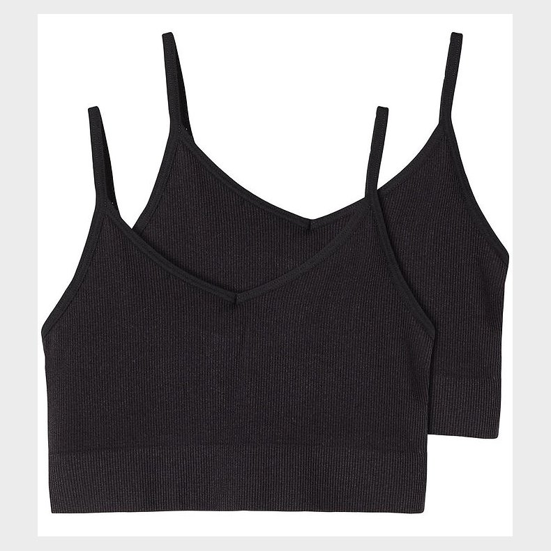 LMTD Bralette - 2-pak - Noos - NlfKailey - Sort