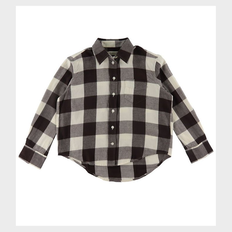 GANT Skjorte - Ternet - Relaxed - Cream/Brun