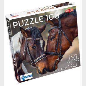 TACTIC Puslespil - Horses in Love - 100 Brikker