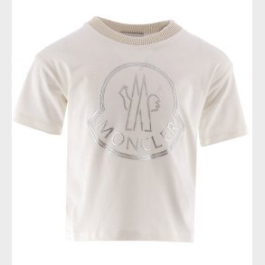 Moncler T-shirt - Off White/Slv m. Logo