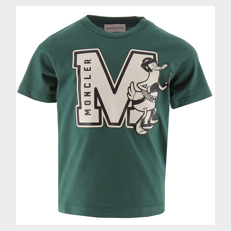 Moncler T-shirt - Grn/Hvid m. Print