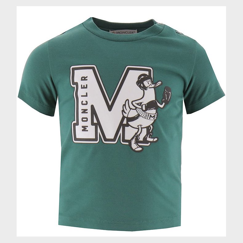 Moncler T-shirt - Grn/Hvid m. Print