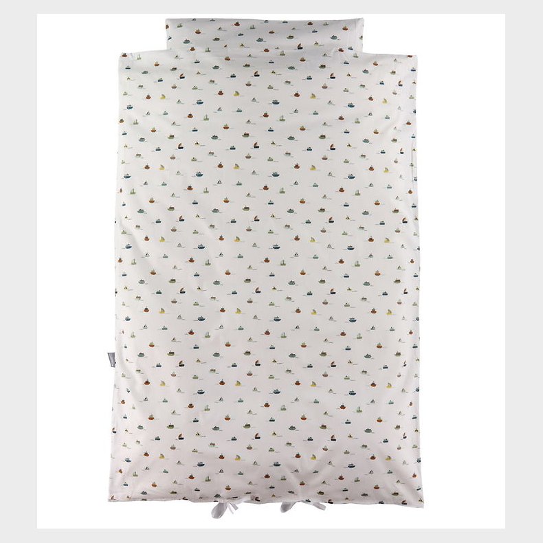 Nrgaard Madsens Sengetj - Junior - Hvid m. Sejlskibe