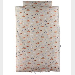 Nrgaard Madsens Sengetj - Baby - Sand m. Brandbiler