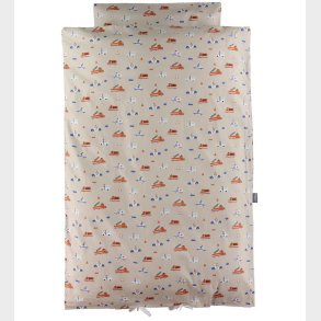 Nrgaard Madsens Sengetj - Junior - Sand m. Brandbiler