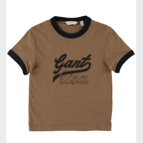 GANT T-shirt - Cropped - Cocoa Brown