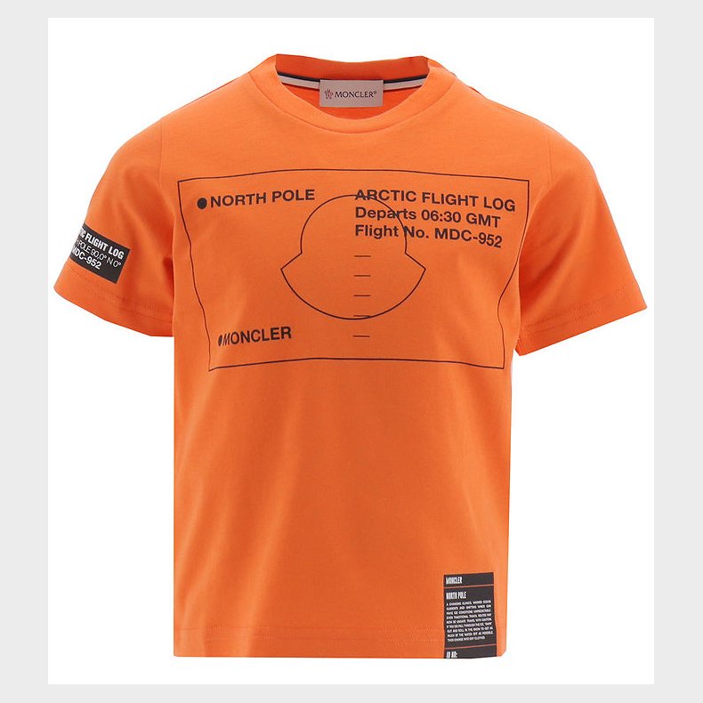 Moncler T-shirt - Orange m. Print