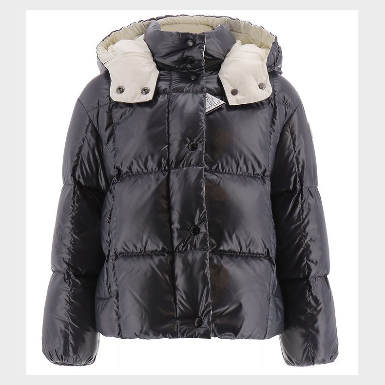 Moncler Dunjakke - Parana - Dark Navy m. Hvid