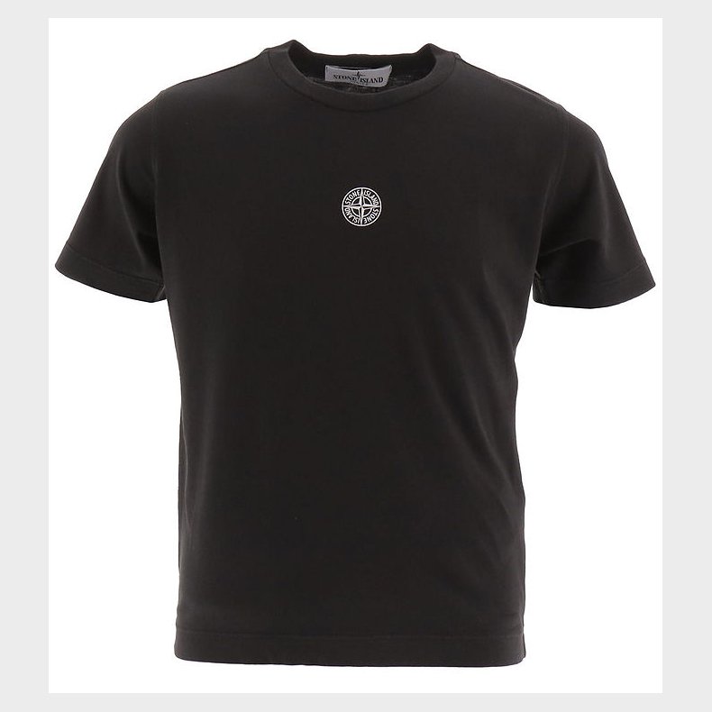 Stone Island T-shirt - Sort/Hvid m. Print