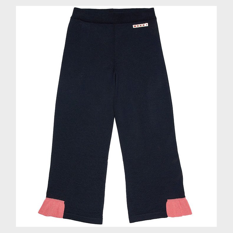 Marni Bukser - Akryl/Uld - Navy m. Koral