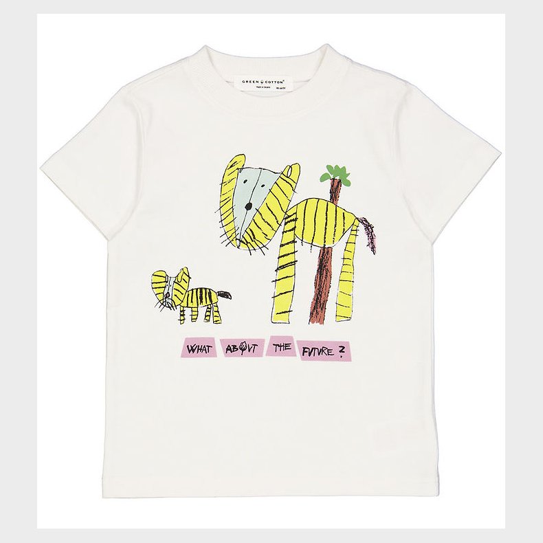 Green Cotton x WWF T-shirt - Balsam Cream m. Tiger