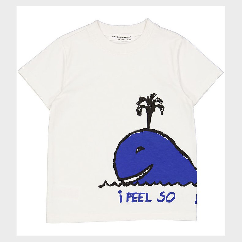 Green Cotton x WWF T-shirt - Balsam Cream m. Hval