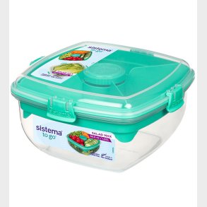 Sistema Madkasse m. Tilbehr - Salad Max - 1,63 l - Turkis