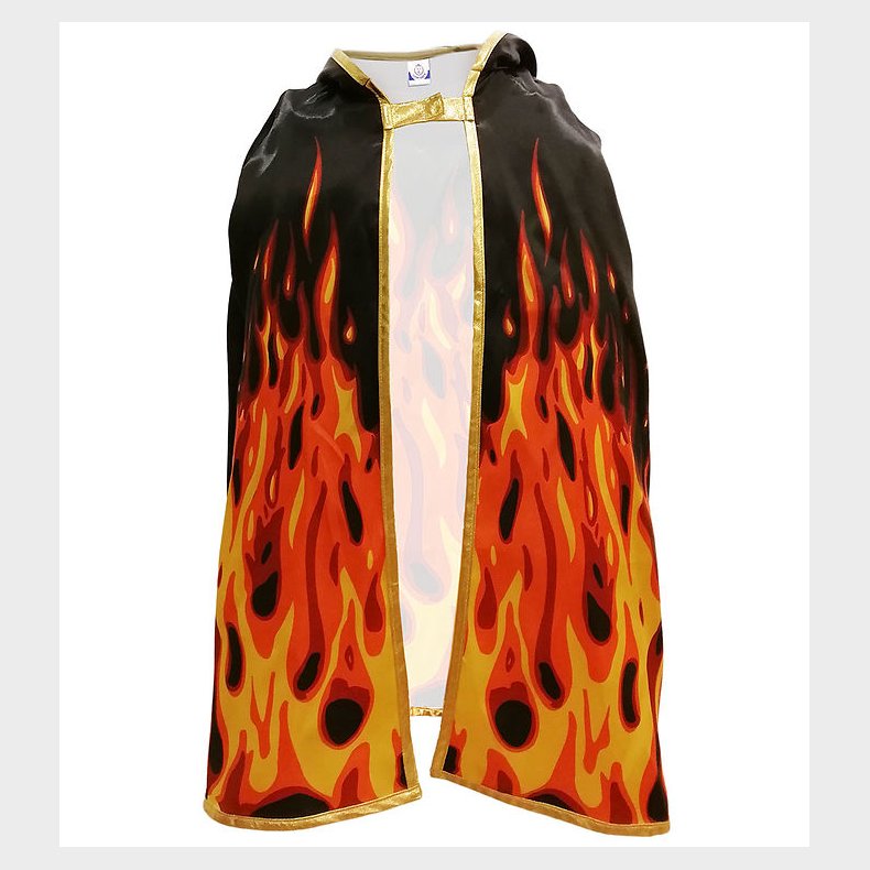 Liontouch Udkl�dning - Flamme-kappe - Sort/Orange/Gul