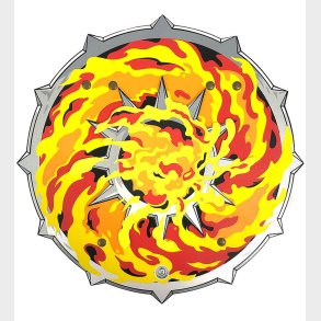 Liontouch Udkl�dning - Flamme-skjold - R�d/Orange/Gul