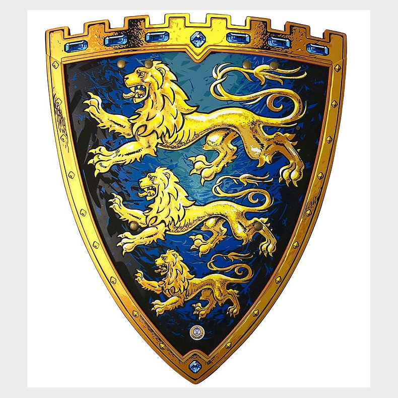 Liontouch Udkl�dning - Ridder-Skjold - Triple Lion - Bl�/Gul