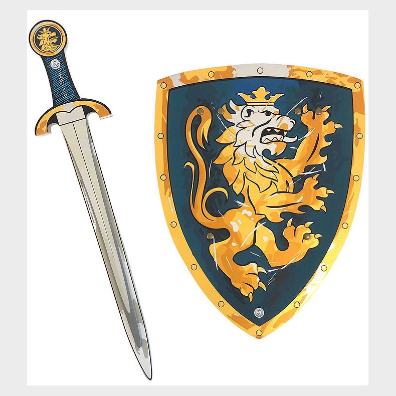 Liontouch Udkl�dning - Noble Knight-s�t - Sv�rd & Skjold - Bl�
