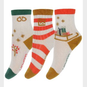 Liewood Strmper - Silas - 3-pak - Holiday Sandy Mix