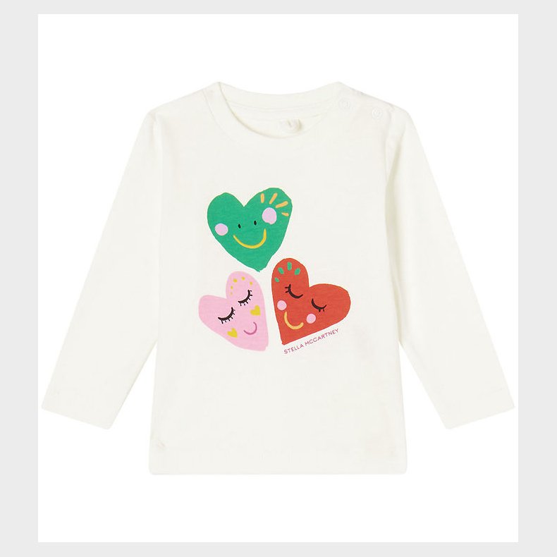 Stella McCartney Kids Bluse - Off White m. Hjerter
