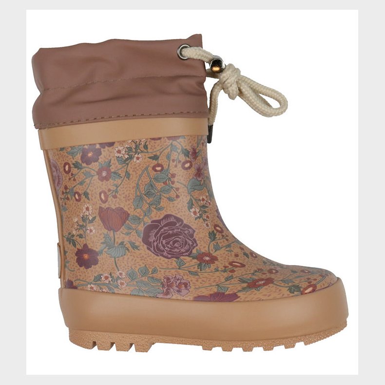 Wheat Gummistvler m. For - Print - Rose Down Flowers