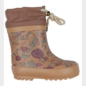 Wheat Gummistvler m. For - Print - Rose Down Flowers