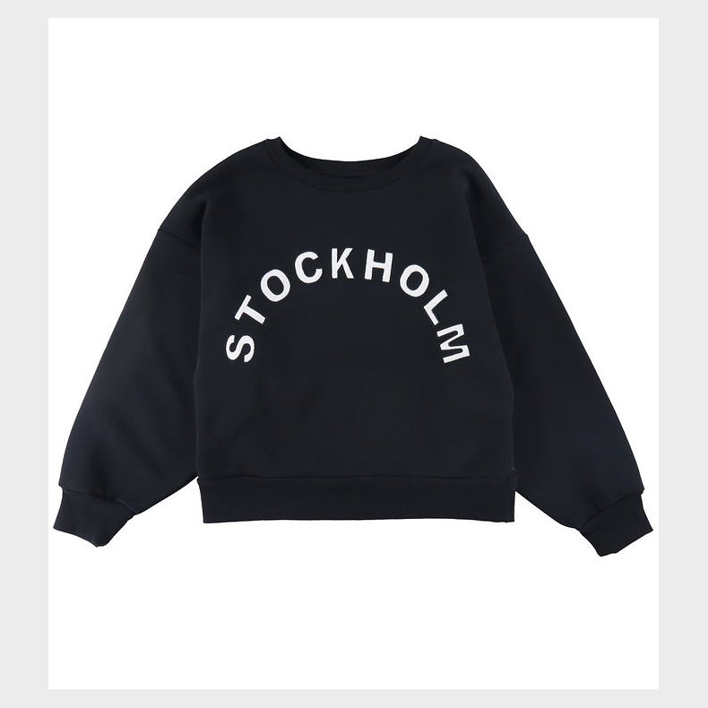 LMTD Sweatshirt - NlfKynthe - Sort/Hvid m. Tekst