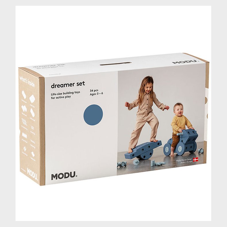 MODU Dreamer St - 34 Dele - 70x40x20 cm - Deep Blue/Sky Blue