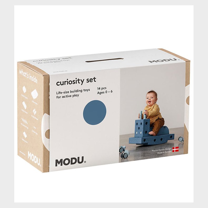 MODU Curiosity St - 14 Dele - 50x30x20 cm - Deep Blue/Sky Blue