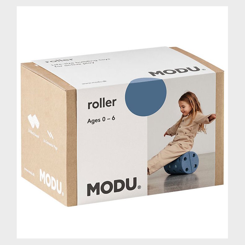 MODU Balancerulle - 4 Dele - 30x20x20 cm - Deep Blue/Sky Blue