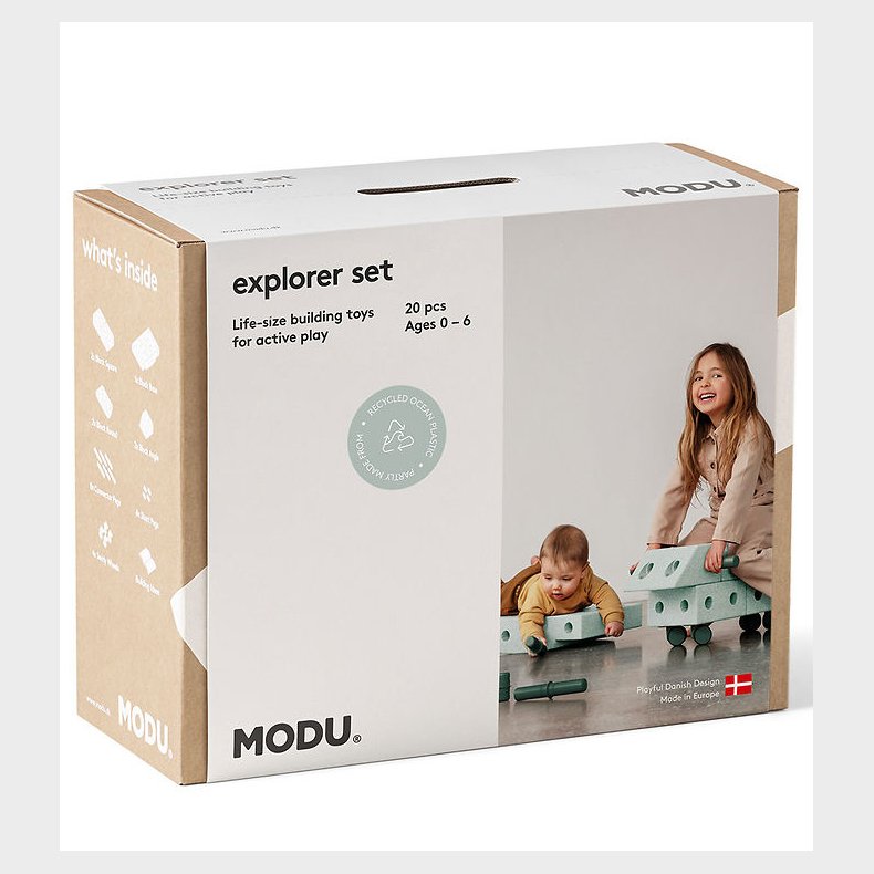 MODU Explorer St - 20 Dele - 55x40x20 cm - Ocean Mint/Forest Gr