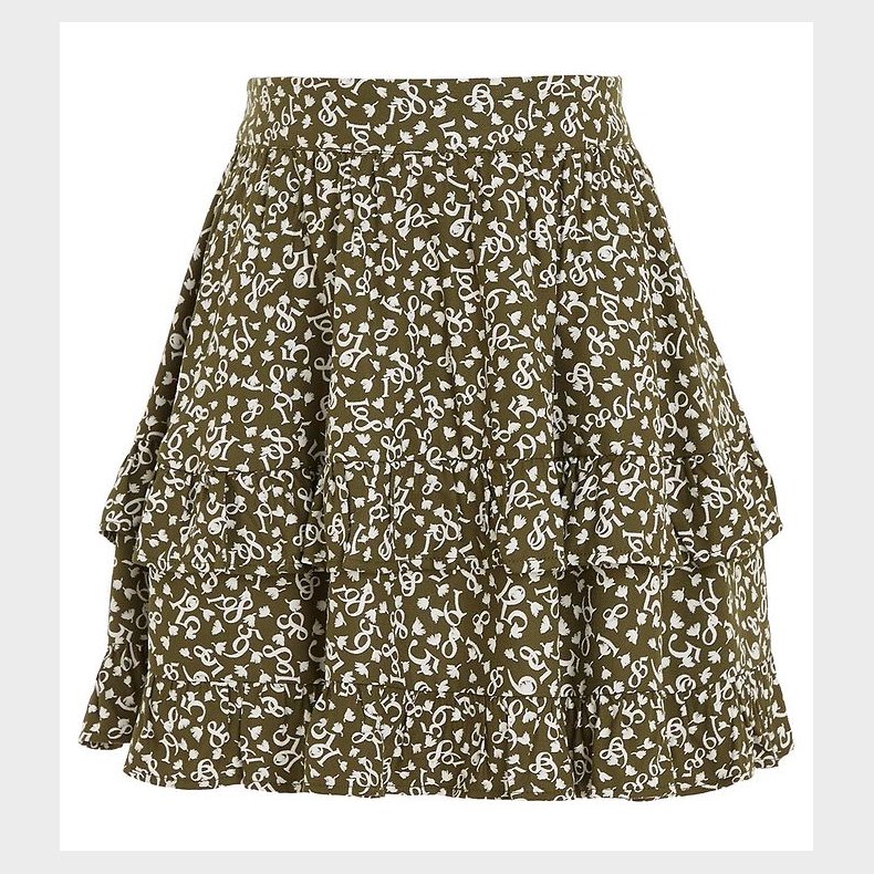 Tommy Hilfiger Nederdel - Flower Print - Putting Green