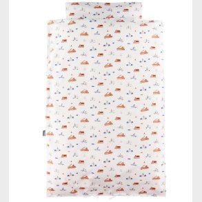 Nrgaard Madsens Sengetj - Junior - Hvid m. Brandbiler