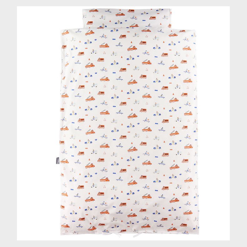 Nrgaard Madsens Sengetj - Junior - Hvid m. Brandbiler