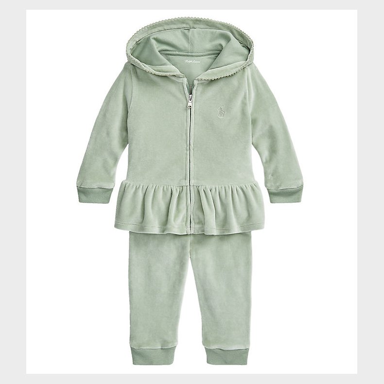 Polo Ralph Lauren Cardigan/Velourbukser - Stvet Grn