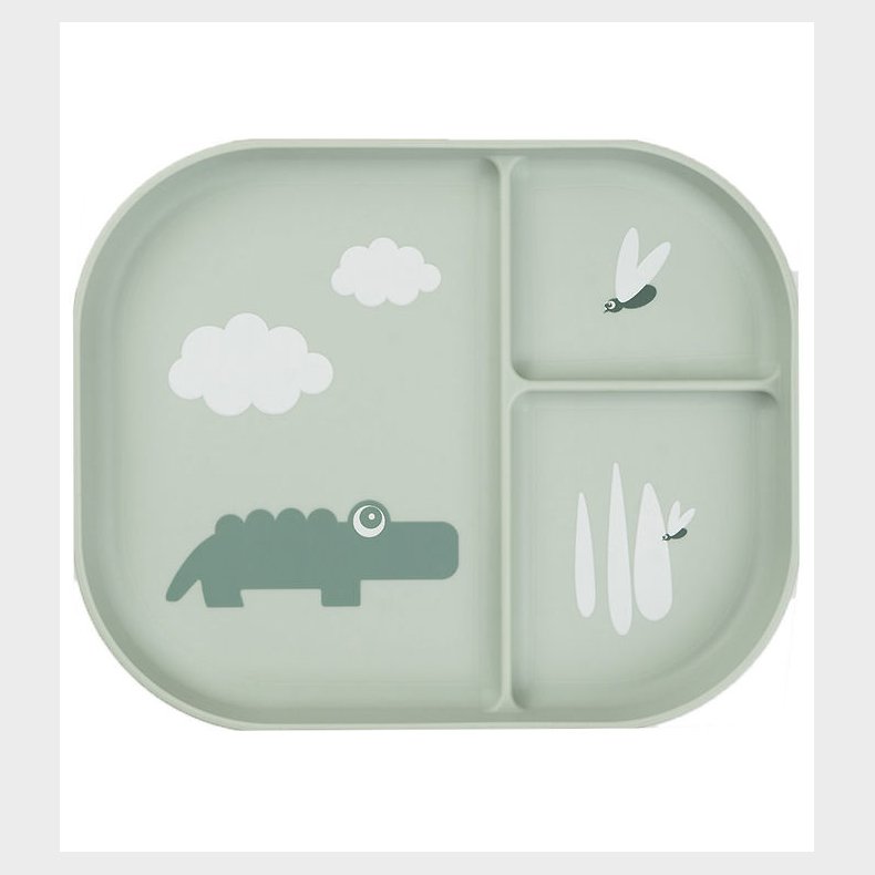 Done by Deer Tallerken - Termoplast - 3 Rum - Croco - Green